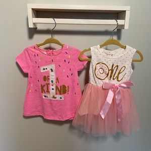 Baby girls one bundle - 1st birthday shirt & dress